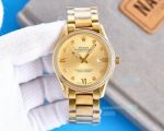 Replica 8215 Rolex Oyster Perpetual Datejust Yellow Gold Case 41mm Watch 